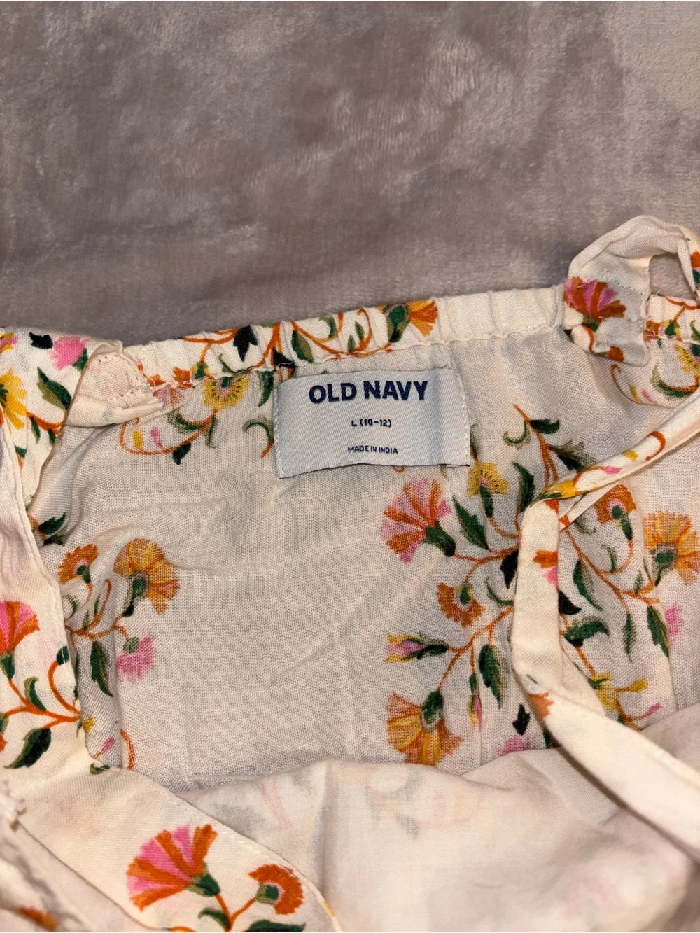 Old Navy Tiered Floral Dress Cottage Core Fairy Whimsical Youth Large (10-12)